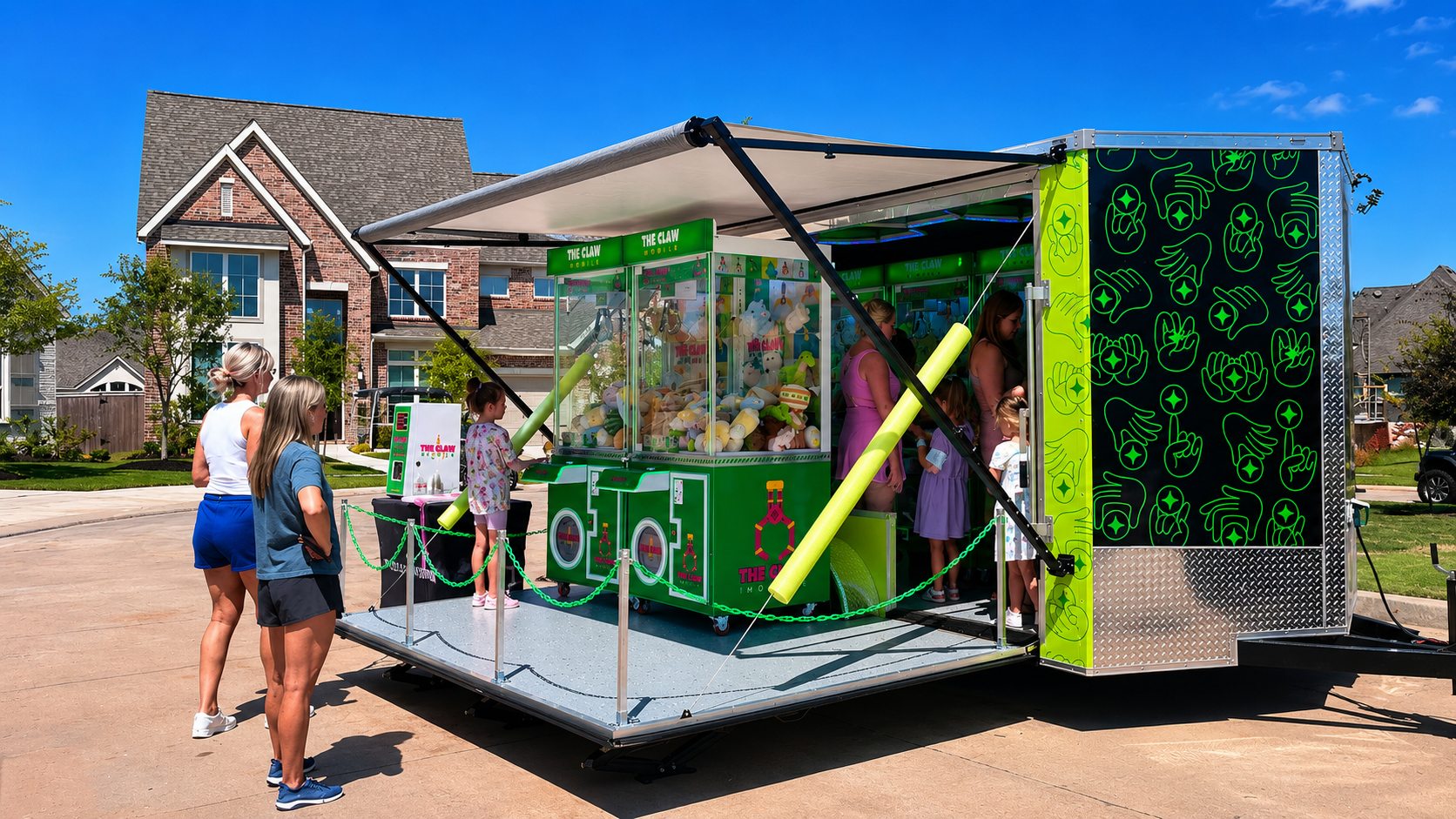 Clawmentum mobile claw arcade opened for an event